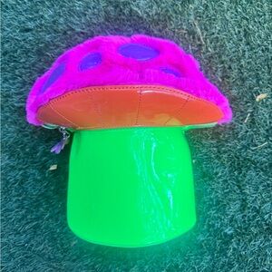 Dolls Kill Pink and Green Mushroom Backpack
